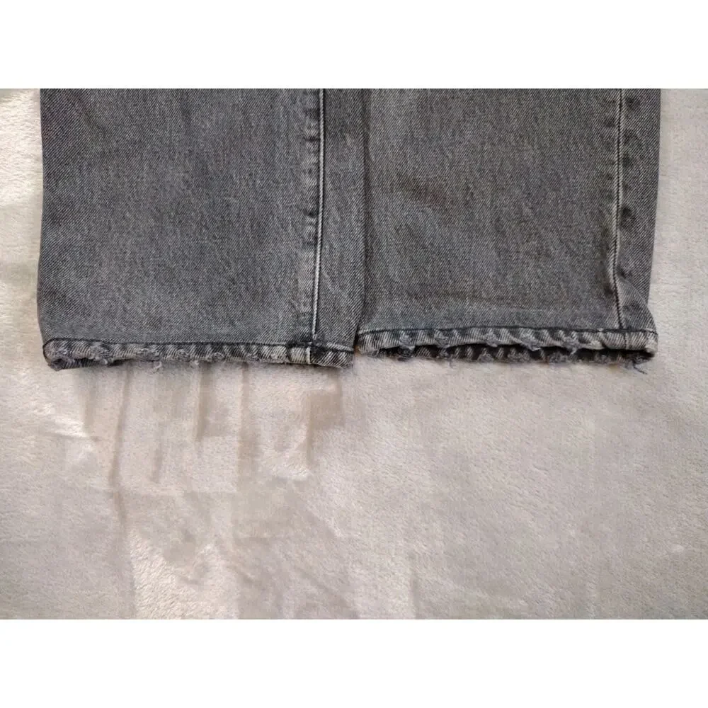 J.CREW 484 Jeans Mens 35x32 Black Tapered Leg Slim Cotton Western Grunge Goth